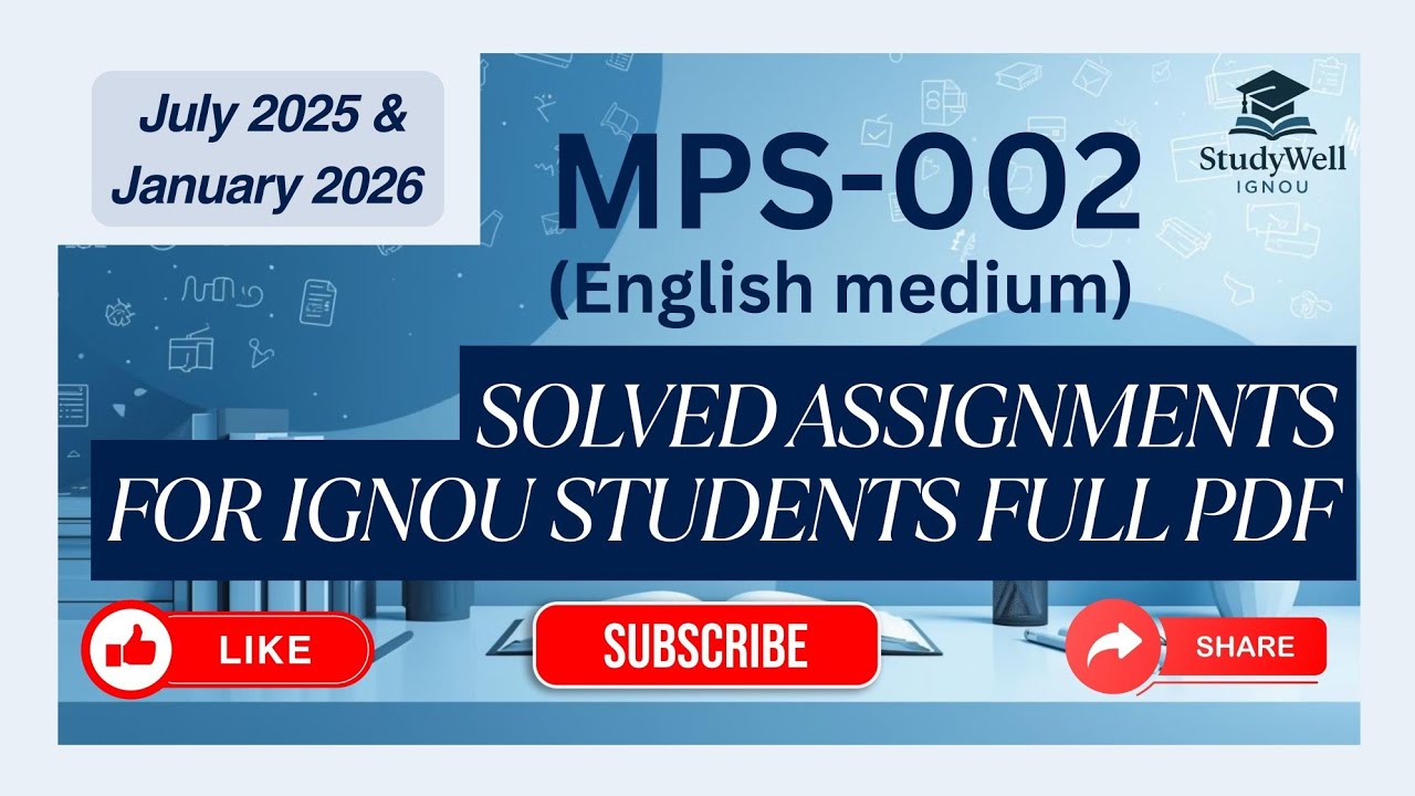 MPS-002 Solved Assignment 2025-26 in English || mps2 solved assignment in english 2025-26