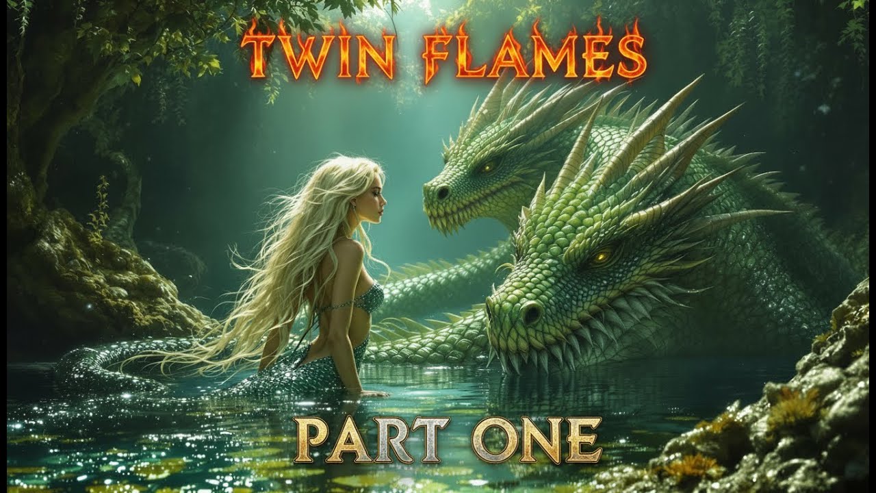 TWIN FLAME DRAGON TWINS 1 OF 2 AQUARIUS AI