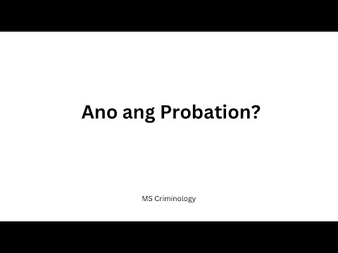 Video: Ano ang National Probation Act?