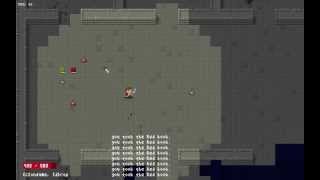 A swordsman picking up items, revelling in menus and beating up some bats.
