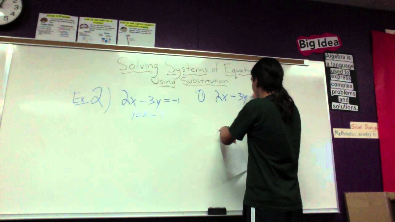 Solving Systems of Equations Using Substitution - YouTube
