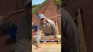 Building a bike park trick jump day 4 #bikepark#mountainbike#mountainbiking