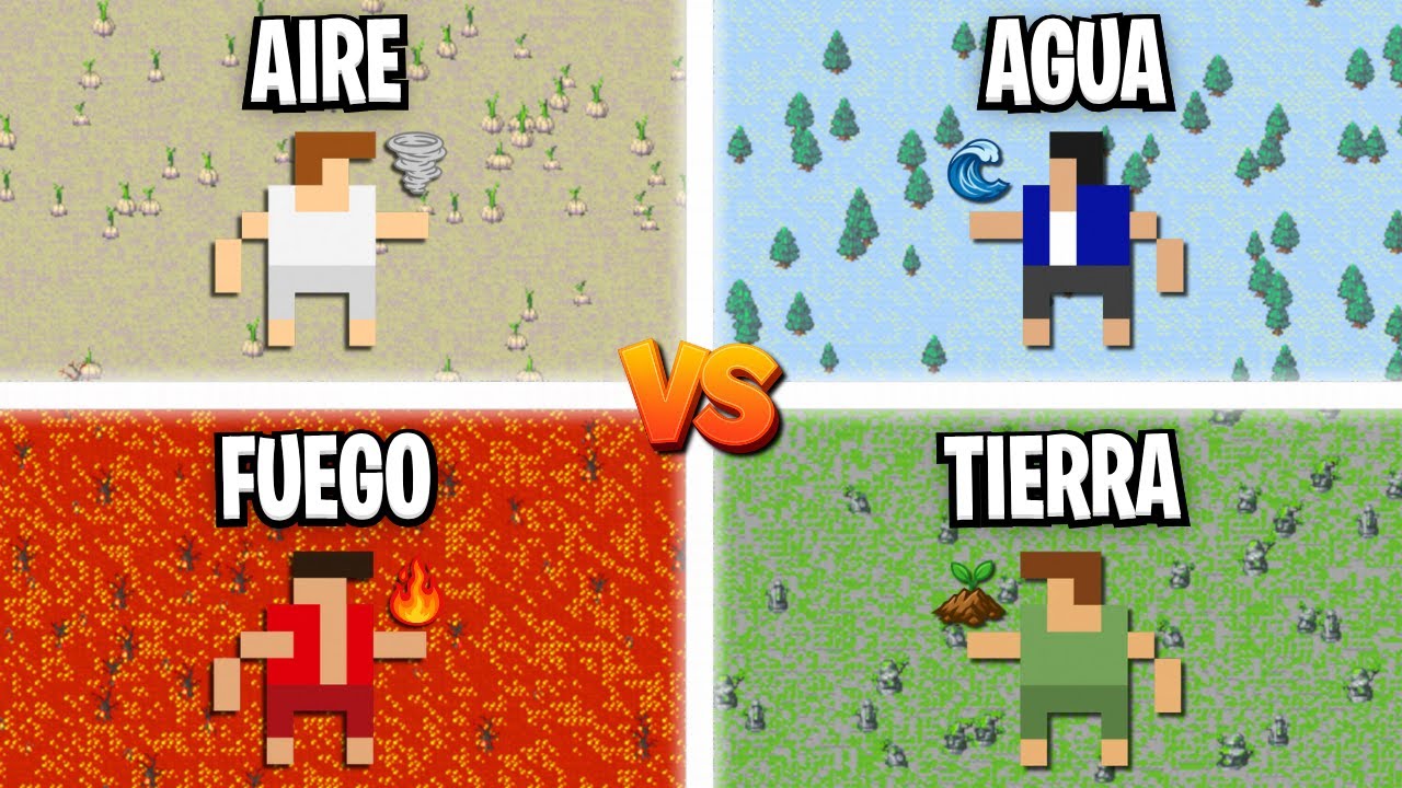 Enfrento a los 4 Elementos en WorldBox