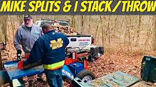 Splitting ready to burn ash & cherry FIREWOOD