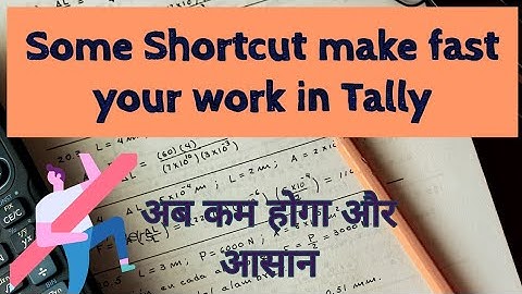 Shortcut keys for Ledger Creating in Tally Prime