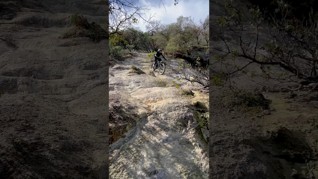 Steep MTB descent with POV. Rockville Hills Quarry