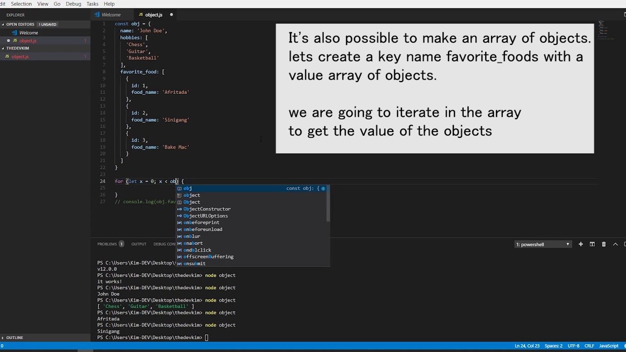 Things you can do with objects in JavaScript - YouTube