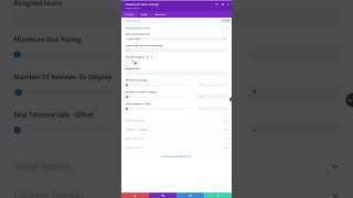 Testimonials Filter Content Tab Settings For Divi Testimonial Slider