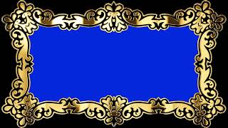 golden frame background blue screen wedding video no copyright footage
