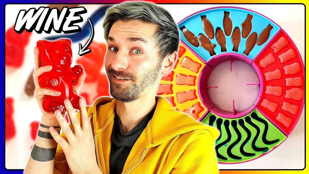 DIY Giant Wine Gummy Bear SMART Gummy Candy Maker Review YouTube