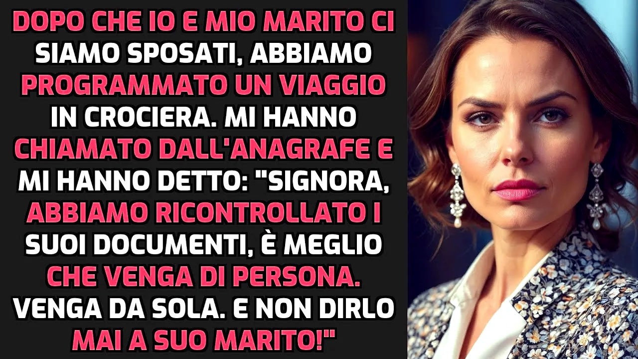 Mentre passeggiavo tra gli scaffali del supermercato, il telefono squillò. Una voce sconosciuta disse: «Ci sono problemi con la validità del suo matrimonio. E soprattutto, non ne parli con suo...