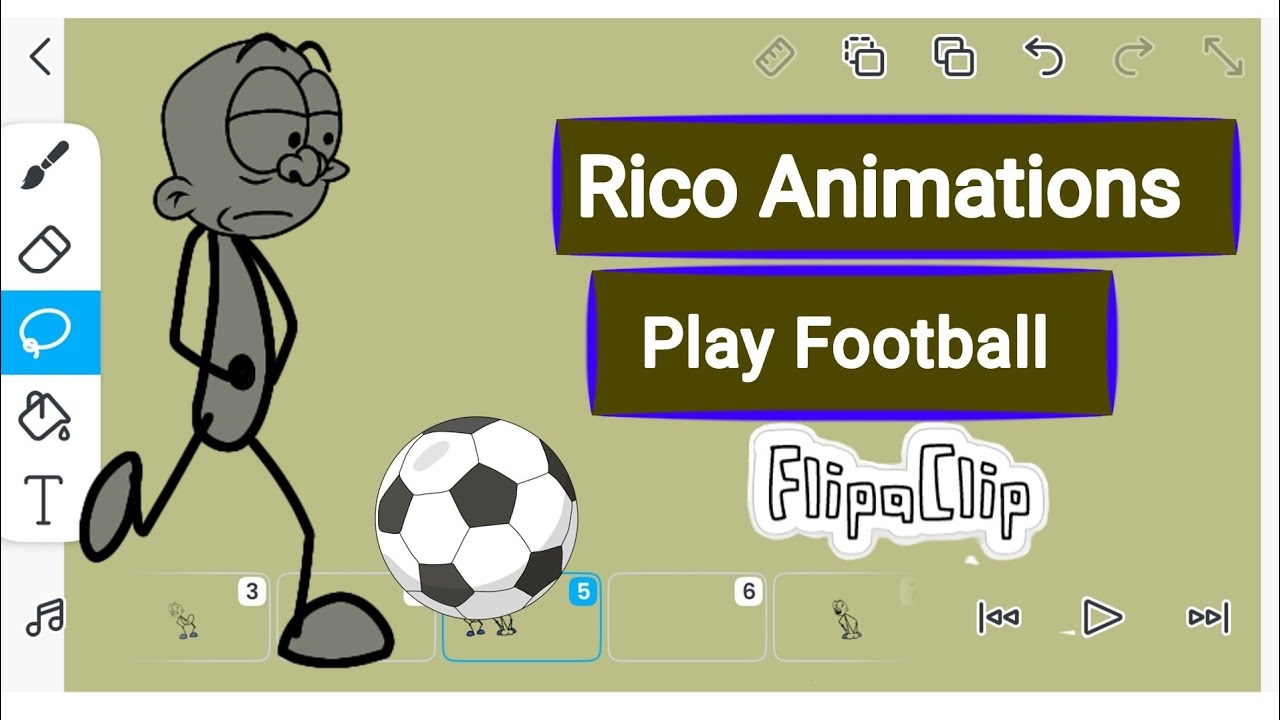 How to make Rico Animations kick football with free image | FlipaClip animation tutorial | Beginners
