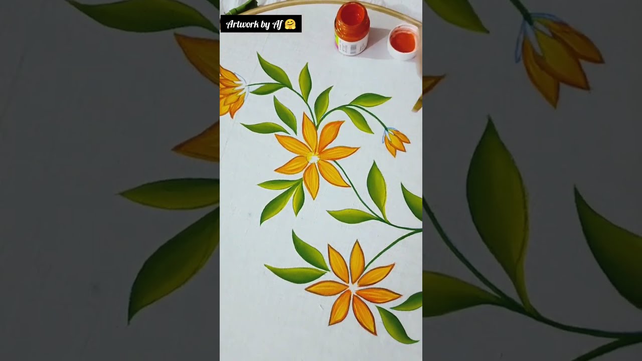Easy Pillow Cover Fabric Painting Tutorial/Sunflower painting ideas/Artwork by Af 🤗