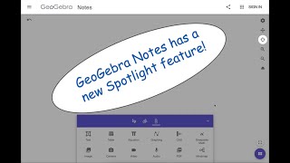 New to GeoGebra Notes: Spotlight Feature!