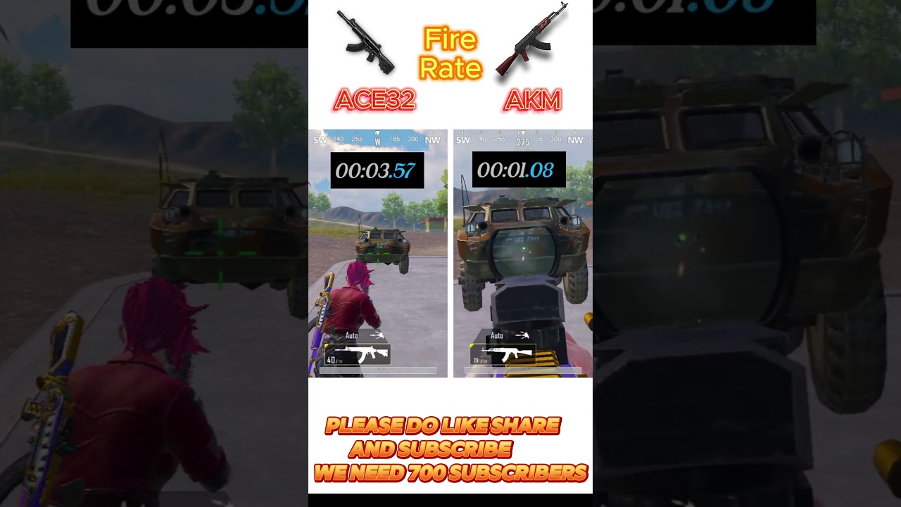 akm vs ace32 fire rate test 