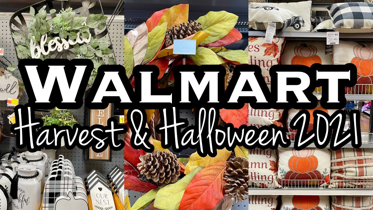 WALMART FALL DECOR 2021 SHOP WITH ME • NEW HALLOWEEN DECOR 2021 YouTube