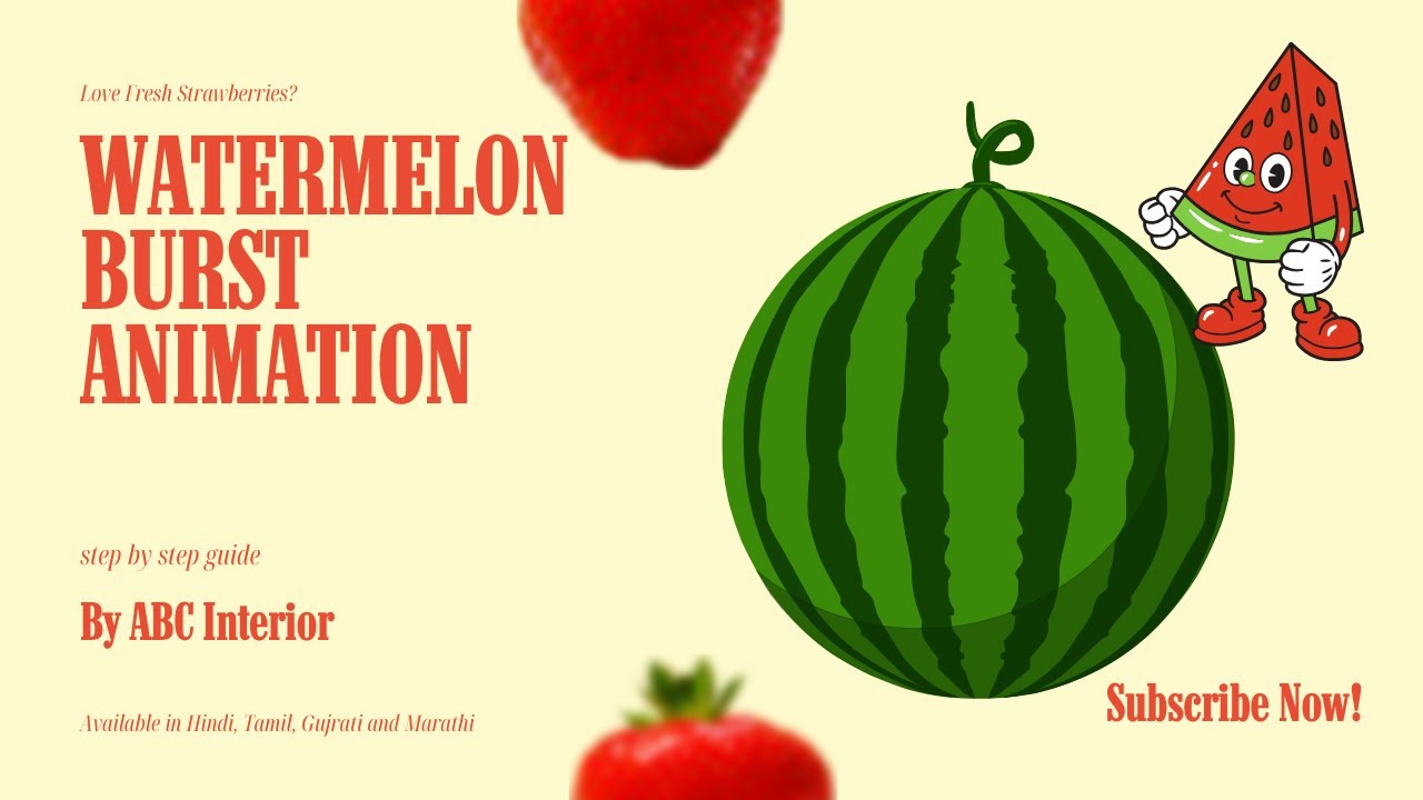 Watermelon Exploding animation | Watermelon Burst  animation | ABC Interior