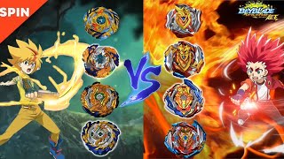 Beyblade Burst Sparking All Fafnir Vs All Achilles Relay Battle 베이블레이드 버스트 슈퍼킹 올 파브닐 Vs 올 아킬레스 릴레이