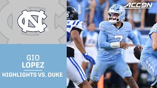 North Carolina Qb Gio Lopez Highlights Vs. Duke