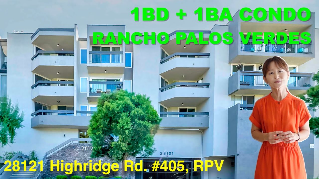 Well-maintained top floor 1-bedroom, 1-bathroom condo in Palos Verdes (28121 Highridge Rd. 
