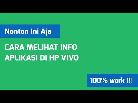 CARA MELIHAT INFO APLIKASI DI HP VIVO - YouTube