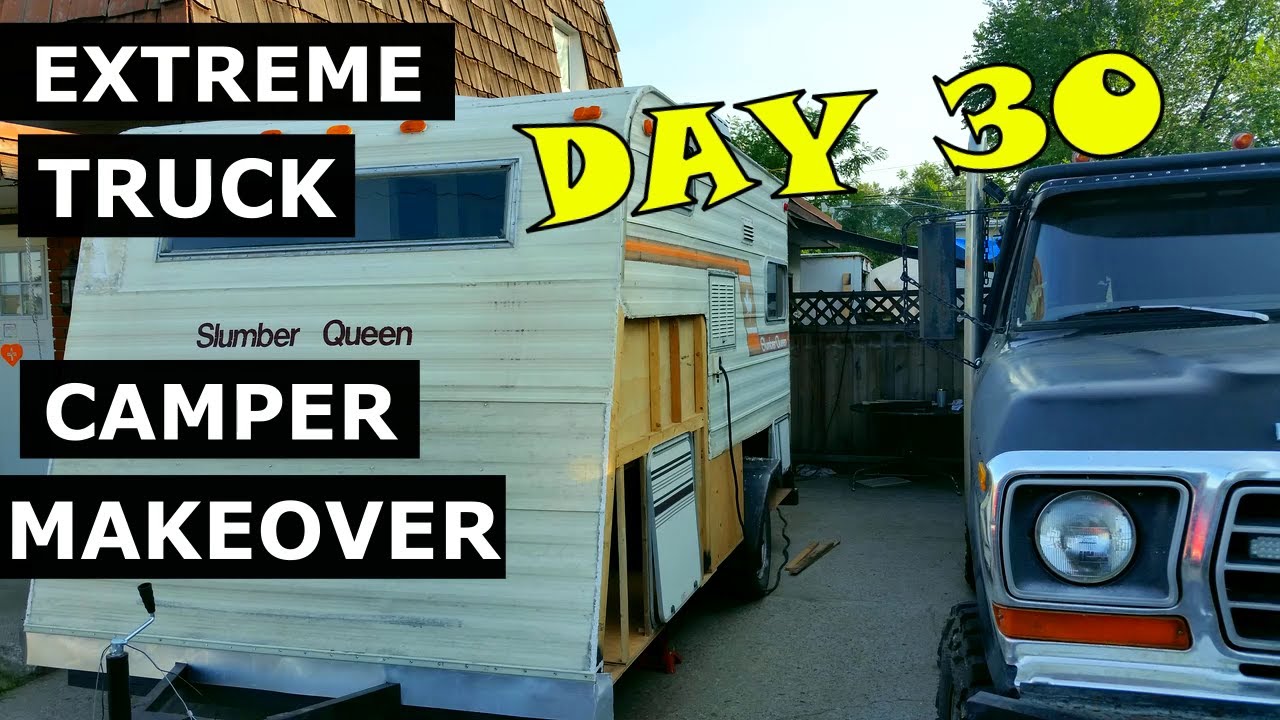 Extreme Truck Camper Makeover to Travel Trailer Ι RV Renovation Series