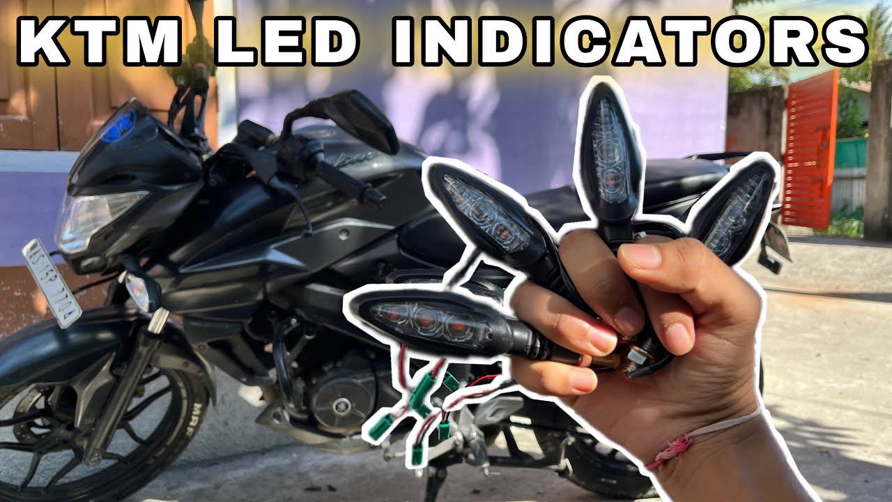 KTM style indicator installed in NS / Led indicator installation in Bajaj Pulsar NS