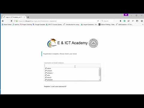 How to register on E & ICT Academy(In English)