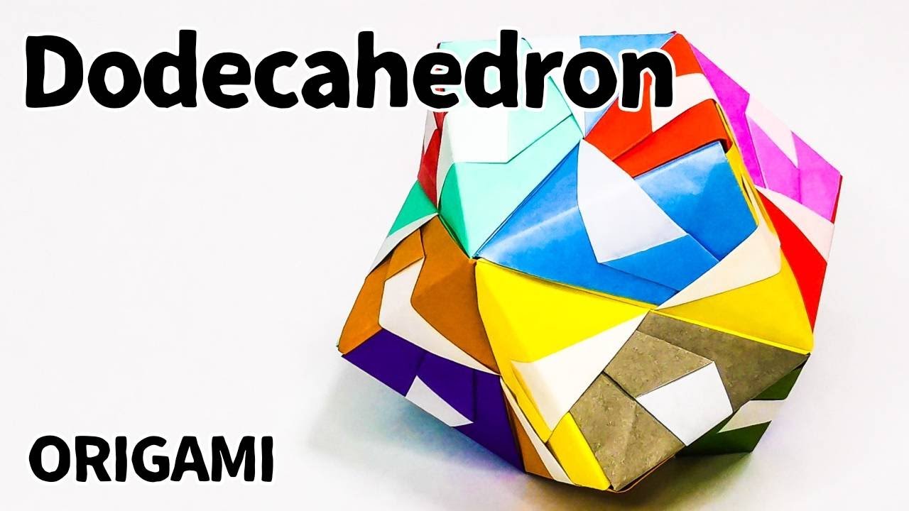 Origami Dodecahedron Pinata Kusudama -How to make- 折り紙 12面体