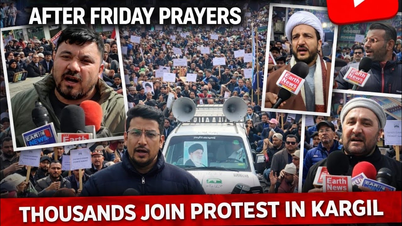 Thousands of People join in protest after Nimaz,