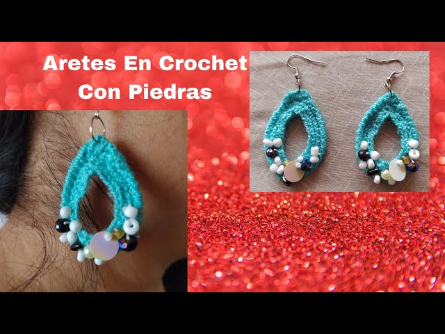 Taller de GANCHILLO - Pendientes con piedras semipreciosas - OTRORA