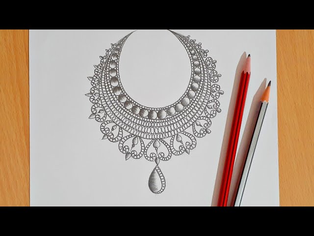 Heavy Daimond necklace #jewellery #design #sketches #diamonds  #jewellerydesignsketchesdiamonds | Jewellery sketches, Jewellery design  sketches, Art jewelry design