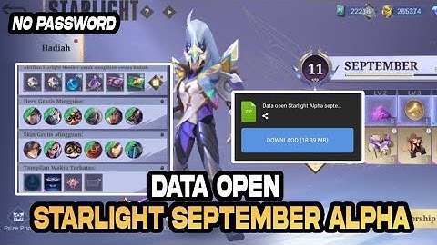 Data Open Starlight | File Tambahan ML Lite