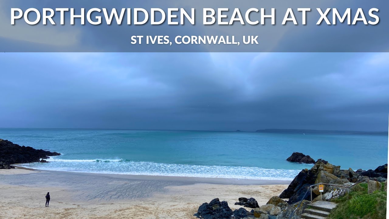 Porthgwidden Beach At Christmas, St Ives, Cornwall, UK 