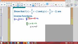 1-7 Example 3 Verify Inverse Functions