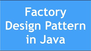 Java Tutorial - Factory Design Pattern in Java | Design Patterns in Java