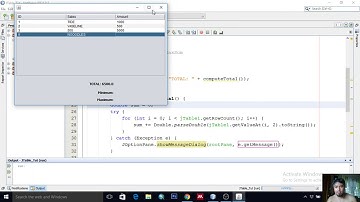 How To Get The Minimum Maximum and Sum Values From JTable Column Using Java  With Source Code