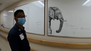 College student s art uplifts frontline health care workers