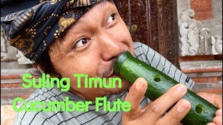 SULING TIMUN ( CUCUMBER FLUTE ), Gus Teja, Bali, Vegetable flute, Unique Music