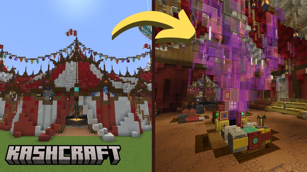 KashCraft: COMPLETING THE CIRCUS TENT - Minecraft Survival Series