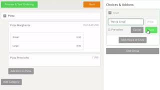Menu editor tutorial 2 -  Create dish choices and add ons to customize menu items in restaurant menu