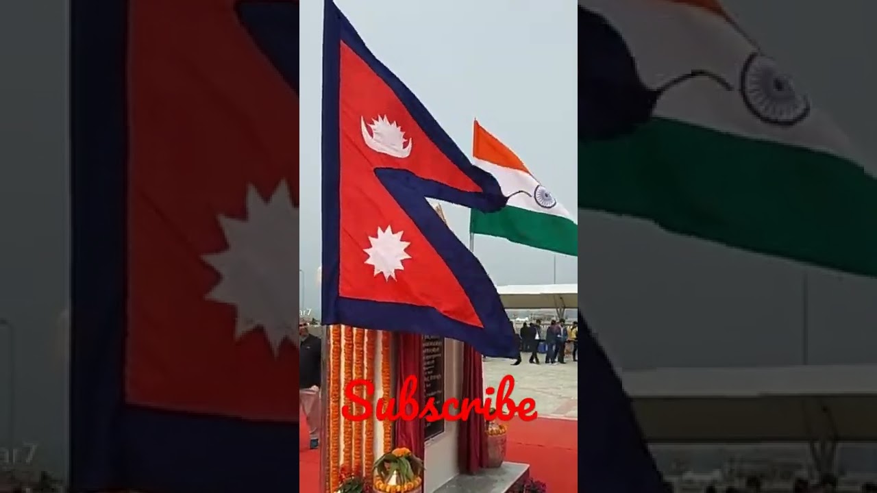 Nepal🇳🇵 and India🇮🇳 flag❤️ please subscribe ❤️
