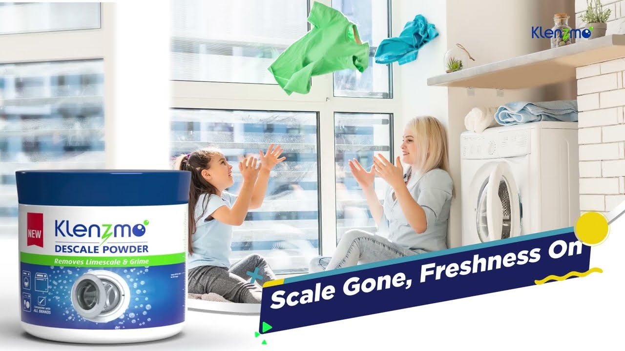 Klenzmo Descale Powder for washing machine Scale Gone Freshness On