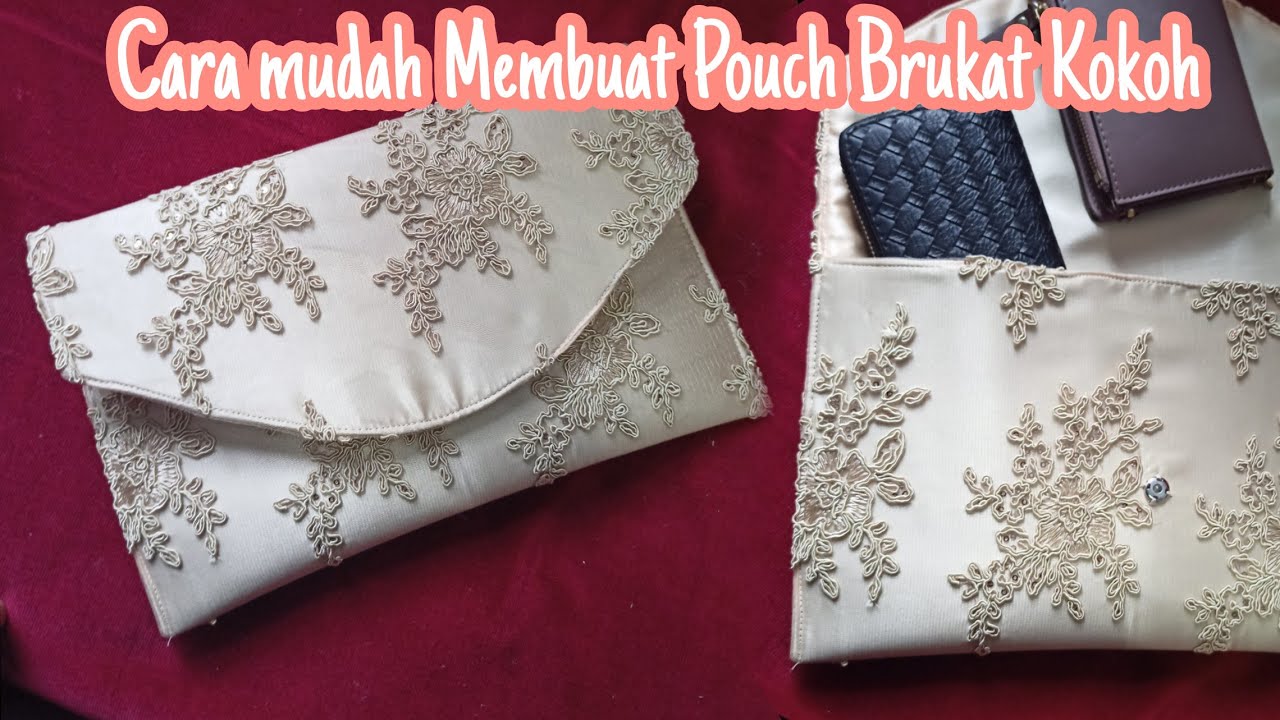 how to make party bag / DIY handbag/ dompet brukat YouTube
