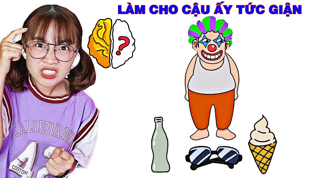 Hà Sam 1 Ngày Troll Chú Hề Ma Quái Tức Giận - Brain Out - youtube