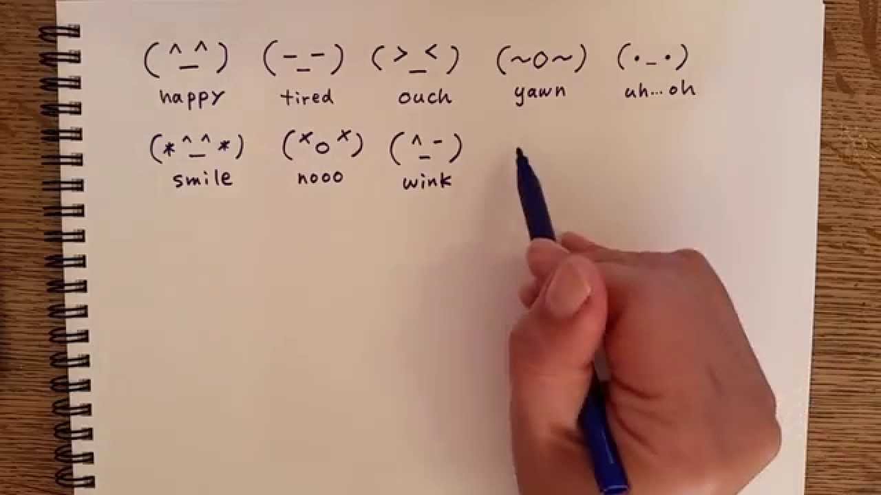 Japanese Emoticons Handwriting Youtube