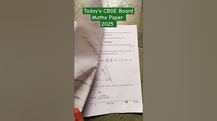Class 10 CBSE Board Maths Question Paper 2025 | Today's Maths Paper