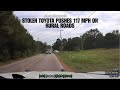 Stolen Toyota Races Rural Roads at 117 MPH | Arkansas State Police Pursuit