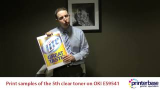 OKI ES9541 Clear Toner Print Sample
