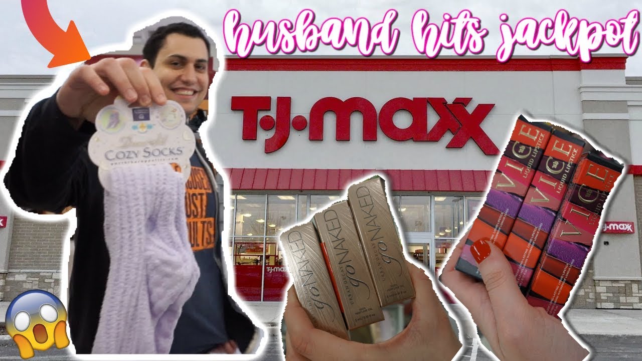 HUSBAND SHOPS AT TJ MAXX WITH ME!! BUDGET BEAUTY BUYS | HIGH END MAKEUP FOR CHEAP